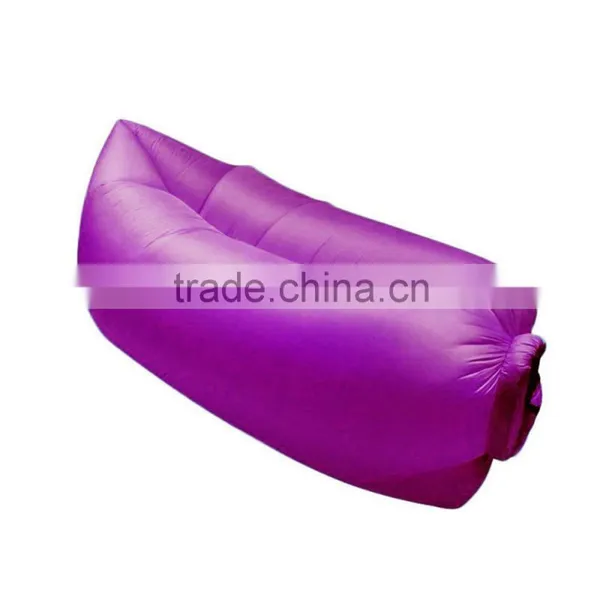 New Fashion Multicolor Outdoor Nylon Beach Lounger Inflatable Sofa Air Filled Balloon Furniture With Carry Bag Lazy Sleeping Bed photo-5