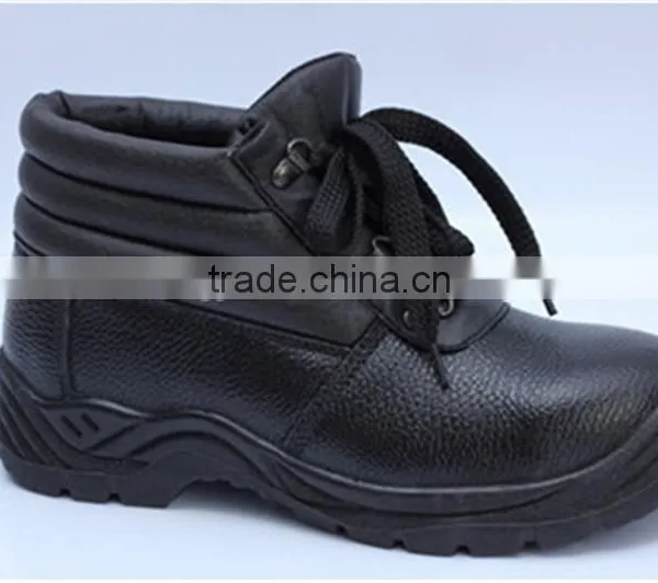 Steel Toe Cap Cow Leather Lace-up Safety Shoes photo-2