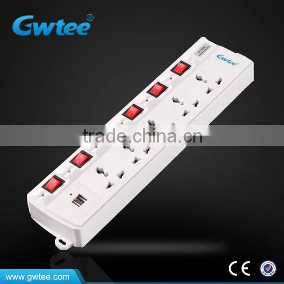 Colorful 5 Ways Extension Electrical Trailing Sockets FXD-325A photo-2