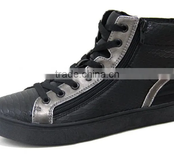 Italian New Design Men Casual Shoes Fashion High Quality Men Flat Casual Sports Shoe With Zipper Men Shoes