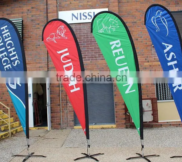 Any Size Custom Brand Logo Feather Teardrop Square Polyester Print Knife Flag Show Flag Display Advertising Flag Quality Choice photo-3