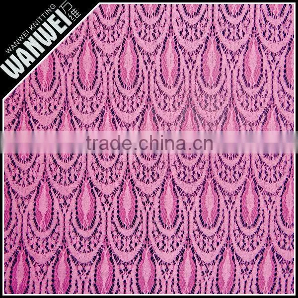 Storage Hot Selling Stylish Discount Promotion Lace Tricot Brushed Knitting Lace Fabric Wholesale Spandex Nylon Cotton Materials photo-5