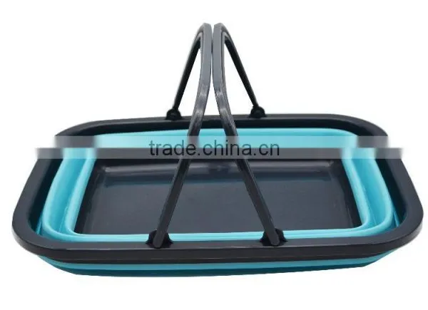 Take Away Silicone Collapsible Folding Picnic Basket photo-2
