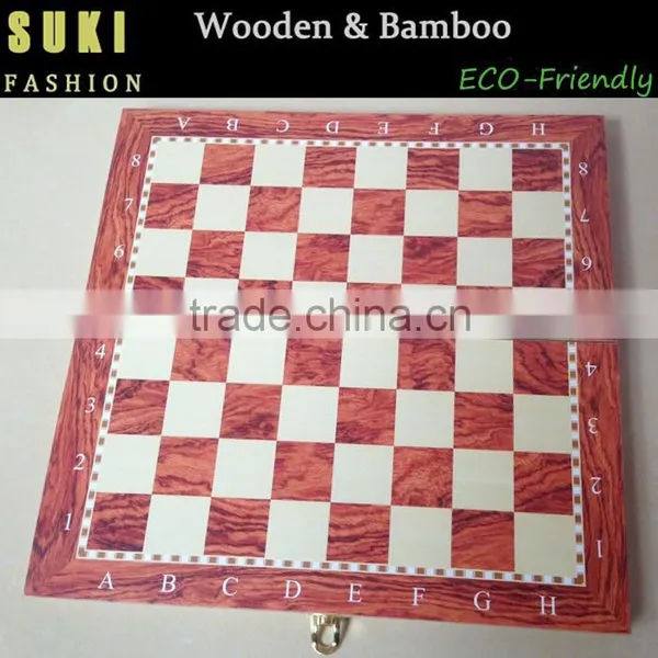 Real Glasses Chess Natural Wooden Game Chess Set