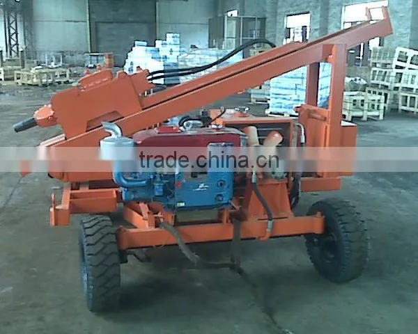 Pile Driver For Highway Guardrail