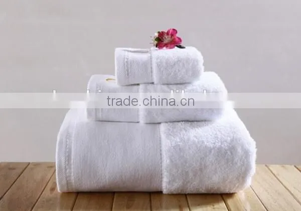 Factory Directly Sale Cotton 16s Custom Embroidery White Hotel Towels Supplier photo-2