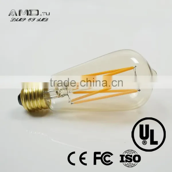 Gold Decorative ST64 LED Vintage Bulb /Vintage Dimmable Led Filament Edison Bulb Light photo-2