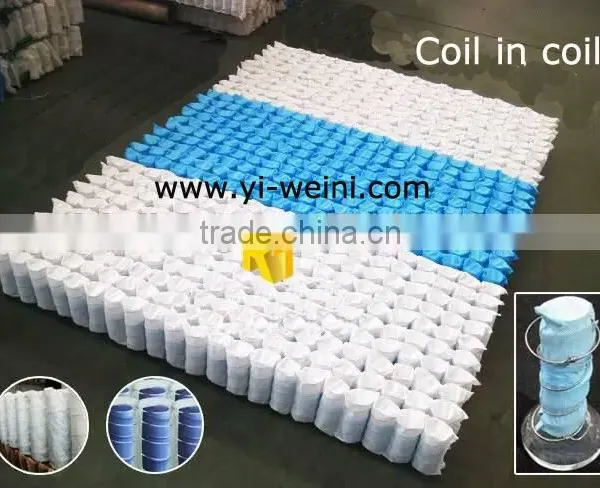 Sleep Well Bedding Natural Latex Foam Pocketed Spring Coil in Coil Queen Size Mattress EV1303 photo-2