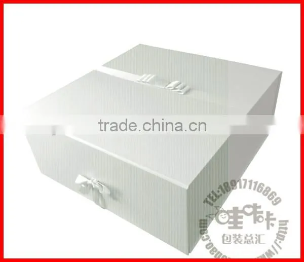 2014 Hot Sale Unique Beautiful Design Custom Elegant White Cheap Paper Empty Gift Box For Clothing
