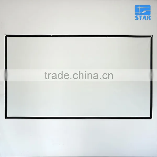 100 Inch HD Front Projection Screen With Black Border / Simple Roll up Projection Screen photo-6