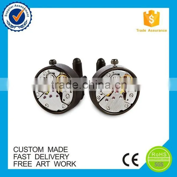 Newest Design Wholesale Blue Stone Cufflinks Set photo-4