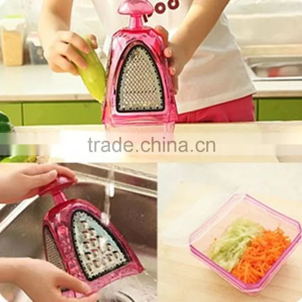 New Design Plastic 4 Sides Fruit and Vegetable Grater photo-2