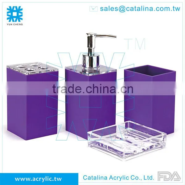 Tooth Brush, Set or Separate of Tumbler Lotion Dispenser Soap Dish Acrylic Bathroom Accessory photo-3