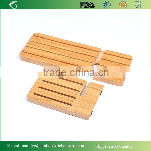 Simple Bamboo Knife Block With Collapsible Design photo-2