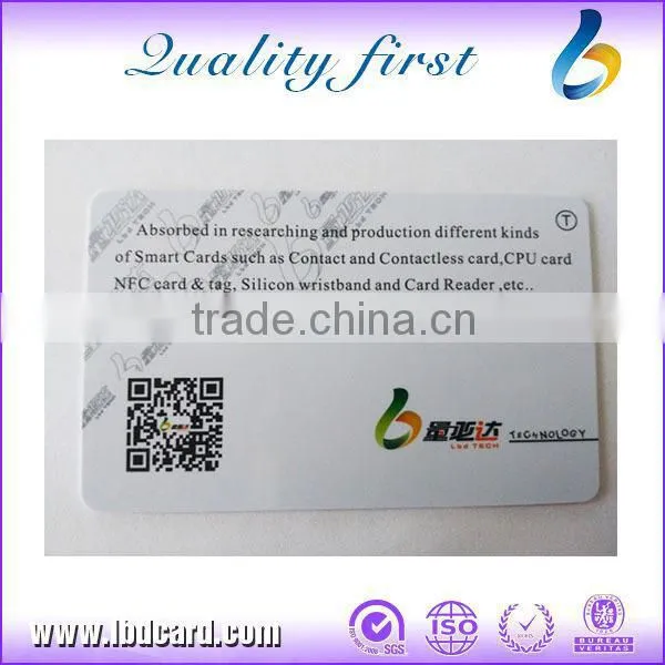 LBD CR80 30Mil White PVC With 2 Track Hico Magstrip and Chip photo-3