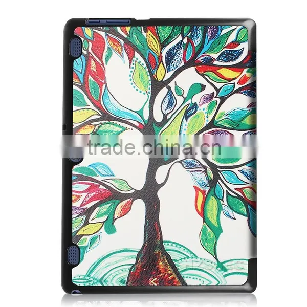 Joy Tree Pattern Protective Case Three Folding Leather Case for 10.1 Inch Lenovo Tab 2 X30 A10-30 photo-4
