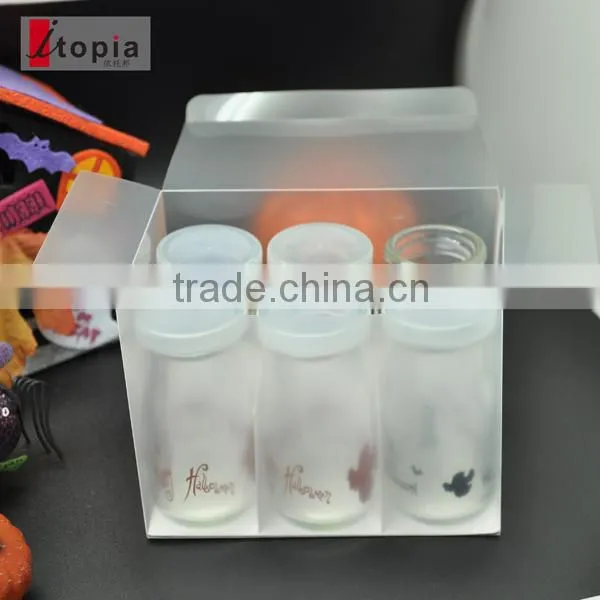 CD-601-035H 100ml Clear Glass Long Pudding Bottle Pudding Jar With Lids for Halloween photo-4