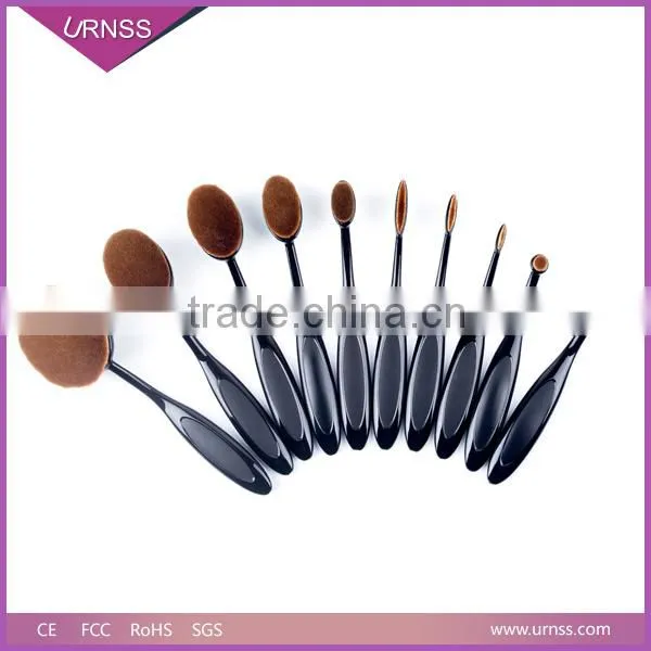 10pcs Oval Toothbrush Shaped Makeup Brushes Set photo-3