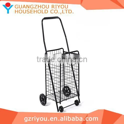 Wholesale stainless steel shopping trolley cart / folding shopping cart with wheels