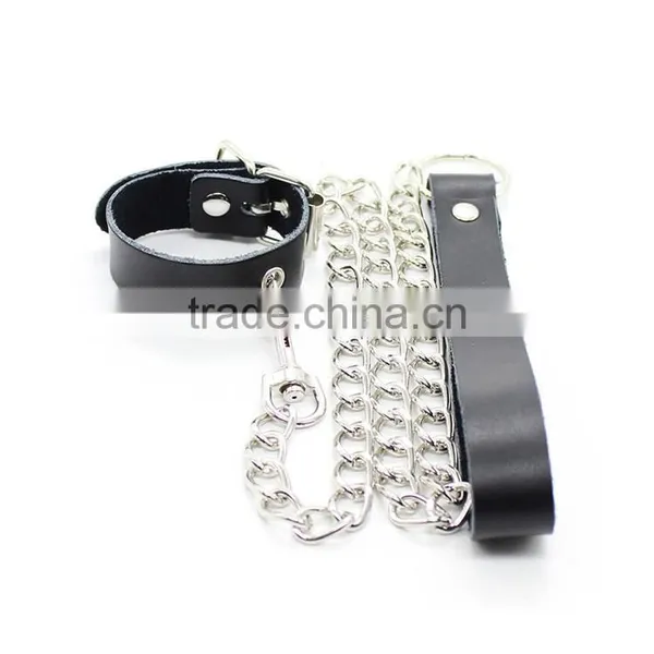 LEATHER CLIT COCK RINGS WITH LONG CHAIN SEX TOYS MALE CLIT COCK RINGS SEX TOYS WHOLESALES CLIT COCK RINGS FOR MEN photo-3