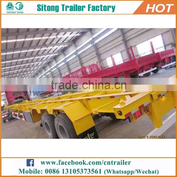 Factory Price Tri-axle 30 Ton Customized Trailer for 20 Shipping Container photo-2