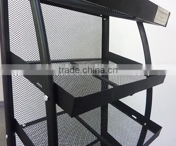 5-tier Solid Metal Floor Diamond Newspaper Display Holder photo-6