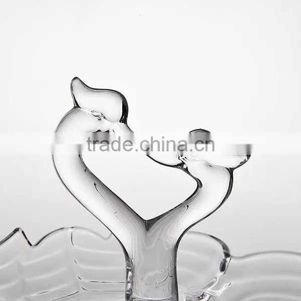 Swan Shaped Glass Plate for Candy,snacks,or Home Decoration,crystal Glassware photo-4