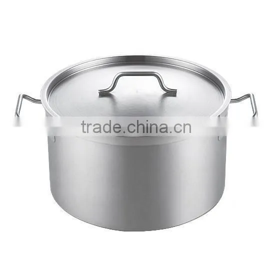 Two Handle Sauce Pan Saucepan Cooker Family Restaurant Hotel Usage Shot Body Stainless Steel Soup Pot With Lid photo-2