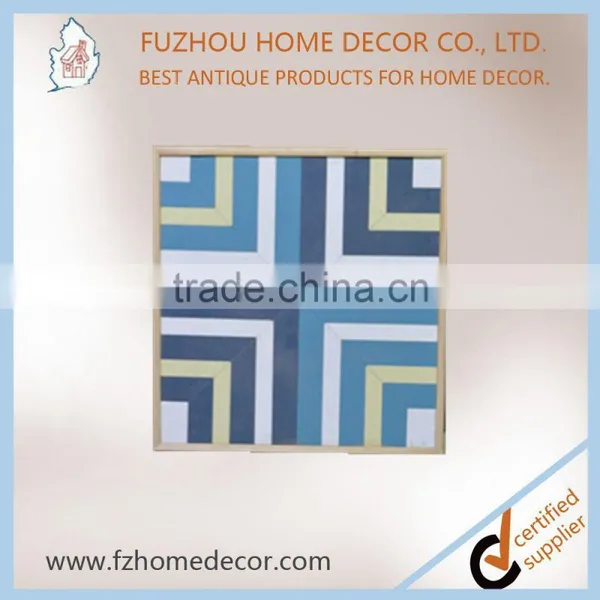 Solid Wood Sign With Geometric Pattern Splicing Board for Home Decoration or Gift photo-2