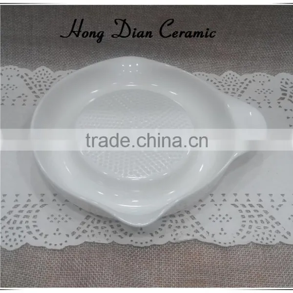 Food Contact Safe Ceramic Round Plate for Grinding,lemon Squeezer,ceramic Barbecue Plate Dishes,ceramic Plate for Barbecue photo-2