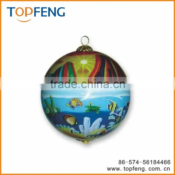 2016 Hot Design Glass Christmas Painting Ball/christmas Ornament Glass Ball/inside Clear Glass Ball Christmas Tree Ornament photo-3