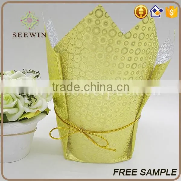 Decoration Supply Golden Film Flower Pots Wholesale photo-3