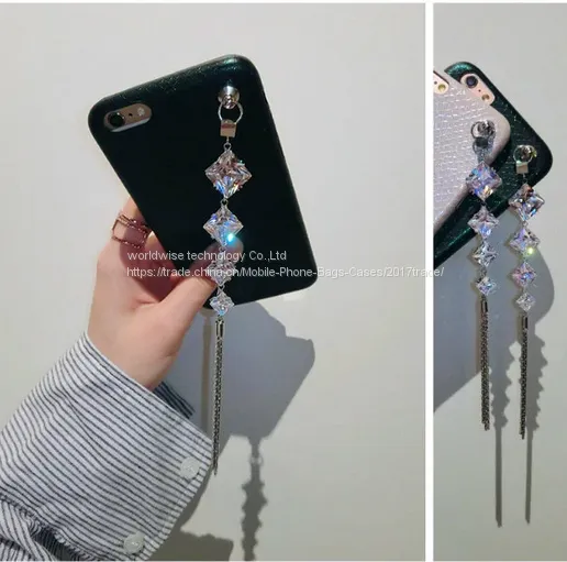 Imitation PU Leather Back Cover Shell Diamond Mobile Phone Cases for IPhone7/7Plus/6/6s/6plus/6splus Cell Phone Housing photo-5