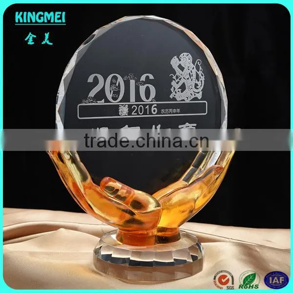 KM-ZP98 Wholesale Custom Simple Design Blank Golden Cup Challenge Cup Crystal Trophy Award for Celebration Souvenir photo-3