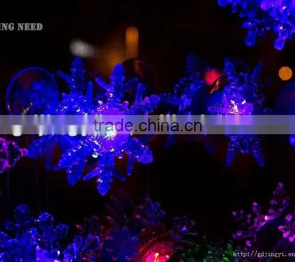 LED Electronic Light Acrylic Snowflake Hanging Xmas Tree Ornament photo-6
