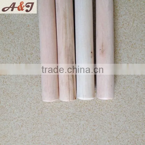 Wood Color Broom Stick With Metal Screw photo-5