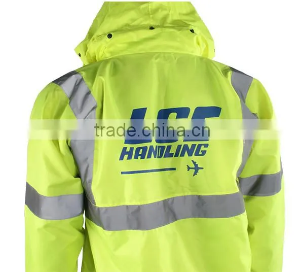 High Visibility Blue Safety Security Reflective Strip Jacket photo-6