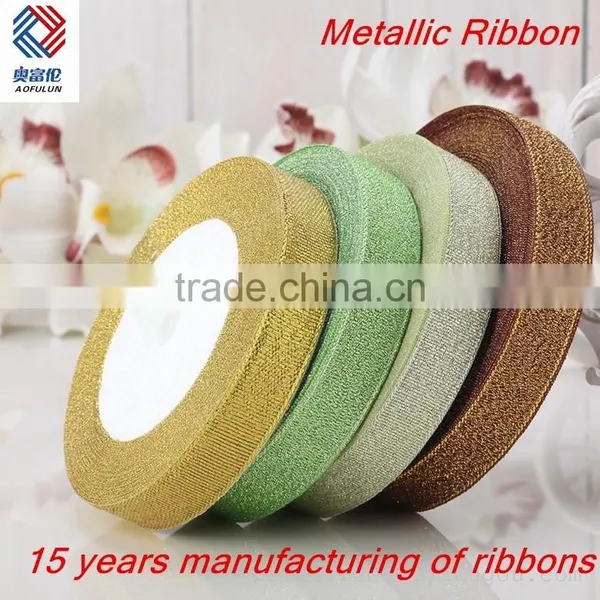 Solid Gold Metallic Ribbon/Decorative Ribbon photo-2