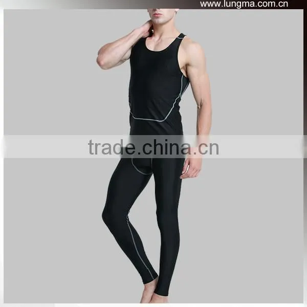 Men's Fitness Custom Rash Guard Short Sleeve Swimsuit photo-5