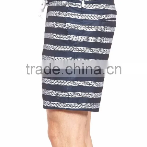 Custom Made Pattern Stripe Volley Swim Trunks Global Appeal Adult Swim Shorts Boy's Swim Trunks With Care Label photo-3