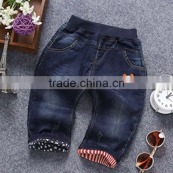 Fashion Baby Girls Boys Cute Baby Long Trouser Kids Soft Jeans Pants photo-4