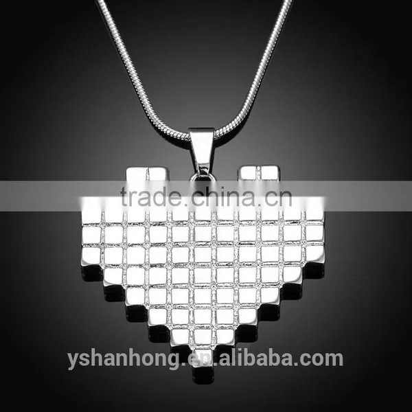 Silver Plated Pendant With Heart-shaped Necklace photo-2