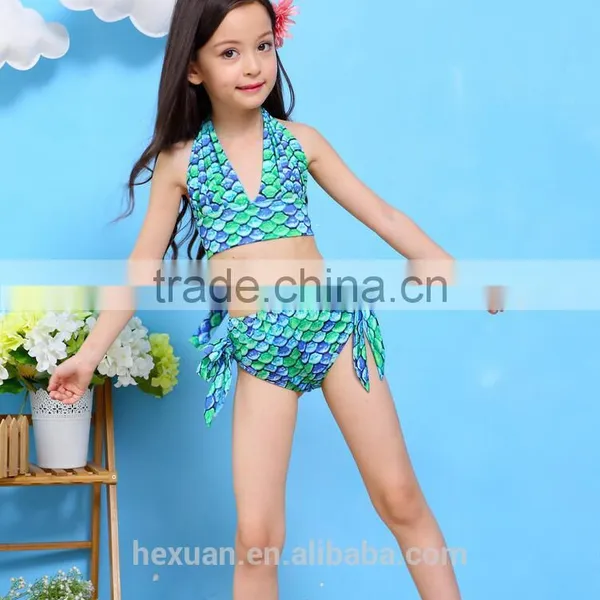 Sexy Mermaid Tail Swim Halter Kids Girls Bikini photo-5