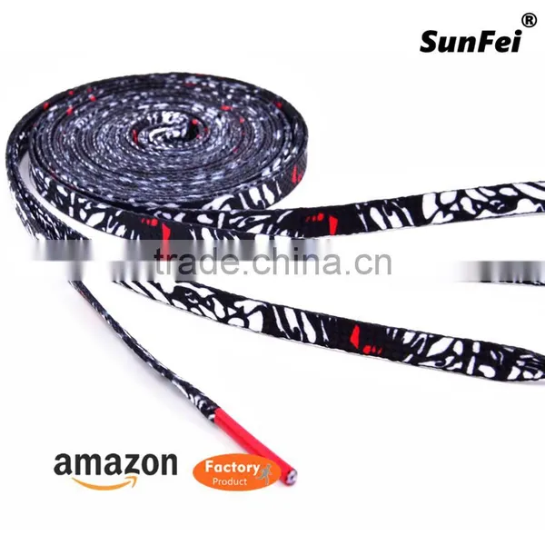 2017 Hot Printing Splash Shoelaces for Jogging Running Yeezy Sneakers Lo-Top Shoes Boost - All Size photo-4