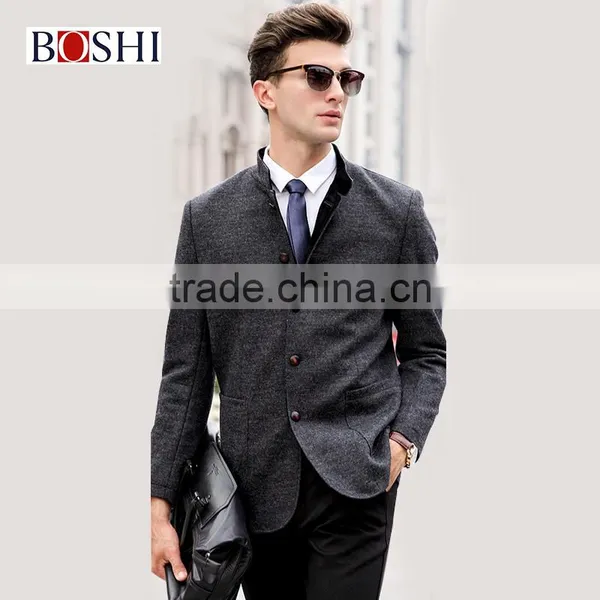 Latest Men Collar Designs Of Stand-away Collar Casual Jacket photo-5