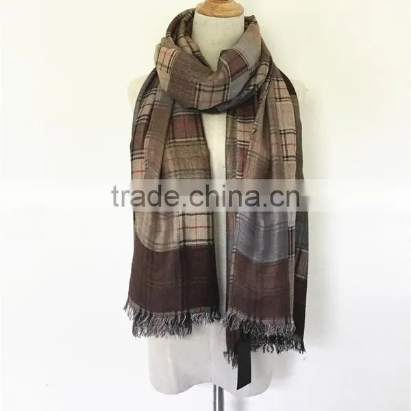 2017 Classic Plaid Pashmina Shawl Pashmina Scarf for Women Wholesale RL-231 photo-2