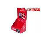 Retail Paper Counter Top Display Stands Red / Purple For Cola , Drinks