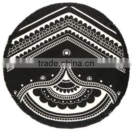 Custom Design Reactive Printed Beach Towel Round China Trade Assurance Factory photo-6