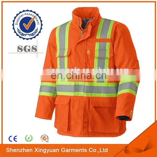 High Visibility Custom Fire Retardant Jacket With Safety Workwear