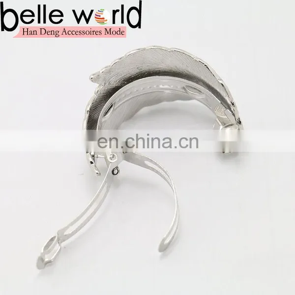 New Elegant Metal Feather Barrette Hair Clips for Women photo-3